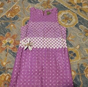 Anthropoligie Purple Patterned Sleeveless Dress. Fully Lined. Lightw.eight